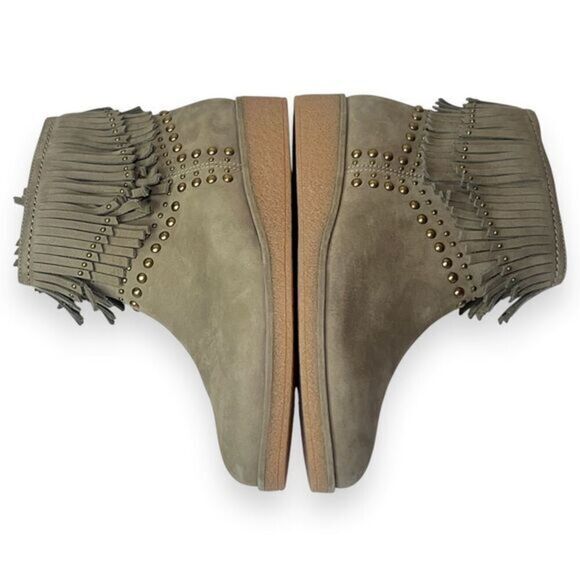 UGG Ariane Fringe Sahara Ankle Leather Boots Size 7.5 - Picture 7 of 11